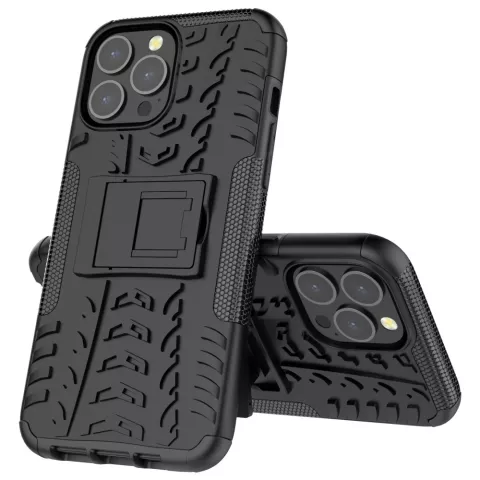 TPU antichoc avec coque robuste pour iPhone 13 Pro Max - noir