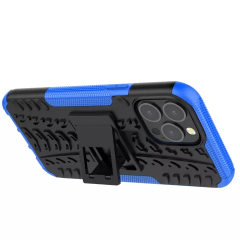 TPU antichoc avec &eacute;tui robuste compatible avec iPhone 13 Pro Max - bleu et noir