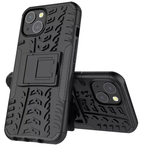 TPU antichoc avec &eacute;tui robuste compatible avec iPhone 13 - noir