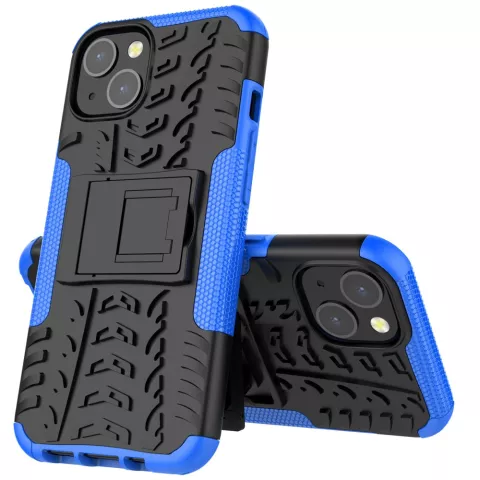 TPU antichoc avec &eacute;tui robuste compatible avec iPhone 13 - bleu