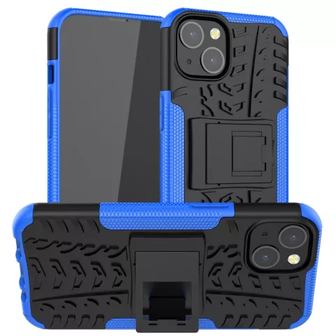 TPU antichoc avec &eacute;tui robuste compatible avec iPhone 13 - bleu