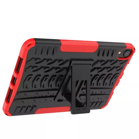 Shockproof TPU avec coque robuste pour iPad mini 6 - rouge et noir