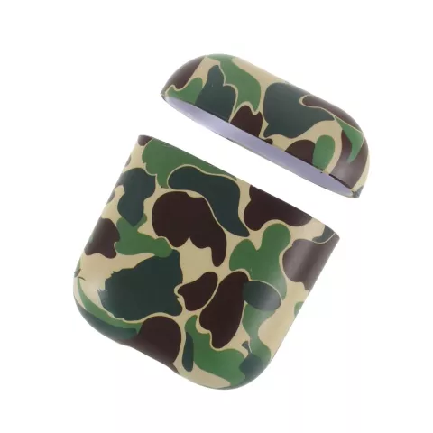 &Eacute;tui imprim&eacute; arm&eacute;e compatible avec AirPods 1 et 2 - vert