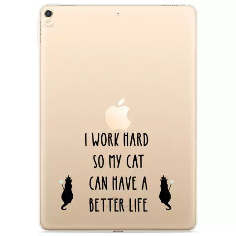 Just in Case Slim TPU A Cat Quote Case pour iPad 10.2 (2019 2020 2021) - Noir