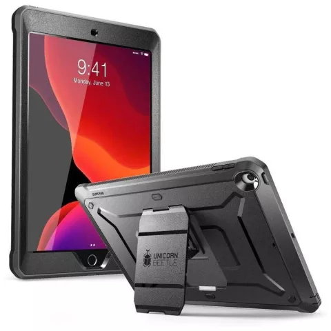 Coque Supcase Unicorn Beetle compatible avec iPad 10.2 (2019 2020 2021) - noire
