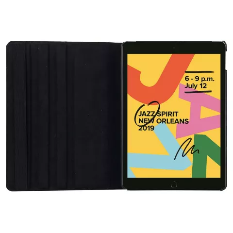 Housse en cuir artificiel Just in Case Rotating 360 compatible avec iPad 10.2 (2019 2020 2021) - noir