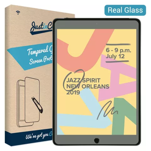 Just in Case Protection d&#039;&eacute;cran en verre compatible avec iPad 10.2 (2019 2020 2021) - transparent