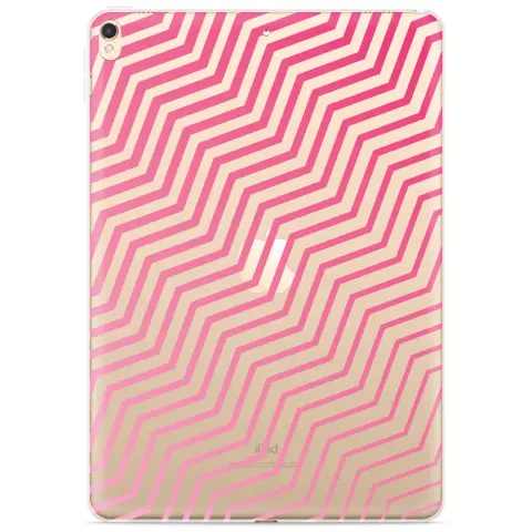 Just in Case Slim TPU Rose Zigzag Lines Cover pour iPad 10.2 (2019 2020 2021) - Transparent