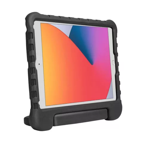 Just in Case Kids Case Stand EVA Cover pour iPad 10.2 (2019 2020 2021) - Noir
