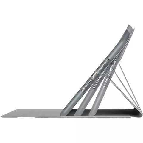 Just in Case Vintage Bluetooth Keyboard QWERTY Housse en cuir artificiel compatible avec iPad 10.2 (2019 2020 2021) - gris