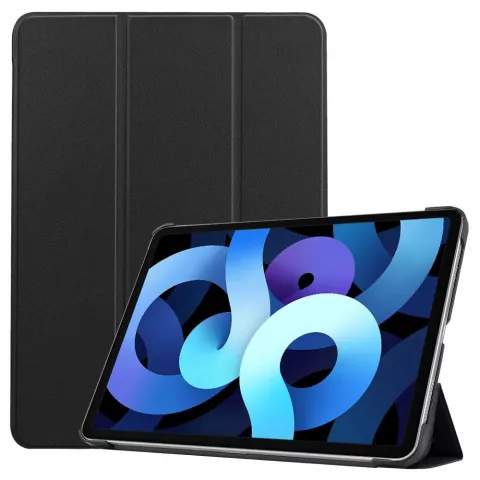 &Eacute;tui en cuir artificiel Just in Case Smart Tri-Fold compatible avec iPad Air 4 10.9 2020 &amp; iPad Air 5 2022 - noir