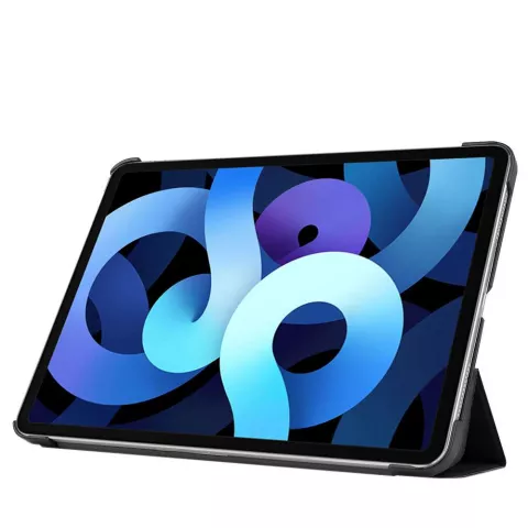 &Eacute;tui en cuir artificiel Just in Case Smart Tri-Fold compatible avec iPad Air 4 10.9 2020 &amp; iPad Air 5 2022 - noir