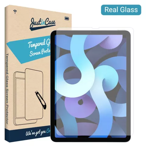 Just in Case Protection d&#039;&eacute;cran en verre compatible avec iPad Air 4 10.9 2020 &amp; iPad Air 5 2022 - transparent