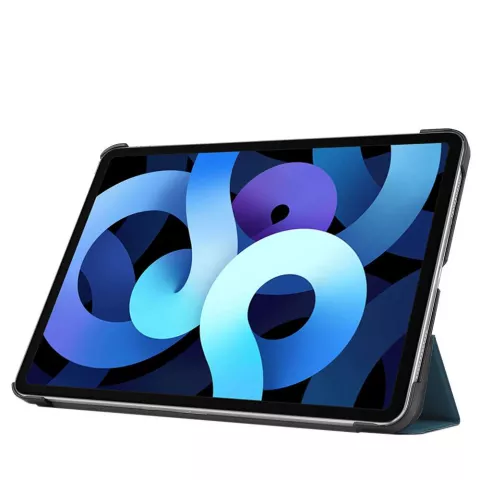 Just in Case Smart Tri-Fold cover compatible avec iPad Air 4 10.9 2020 &amp; iPad Air 5 2022 - bleu et noir