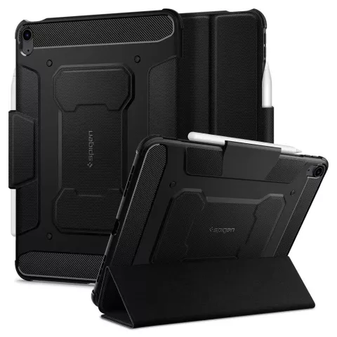 &Eacute;tui Spigen Rugged Armor Air Cushion pour iPad Air 4 10.9 2020 &amp; iPad Air 5 2022 - Noir