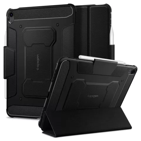 Spigen Rugged Armor avec housse Air Cushion compatible avec iPad Air 4 10.9 2020 et iPad Air 5 2022 - noir