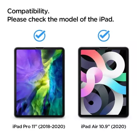 Spigen Glass + Frame protecteur d&#039;&eacute;cran compatible avec iPad Air 4 10.9 2020 &amp; iPad Air 5 2022 &amp; iPad Pro 11 2018 2020 2021