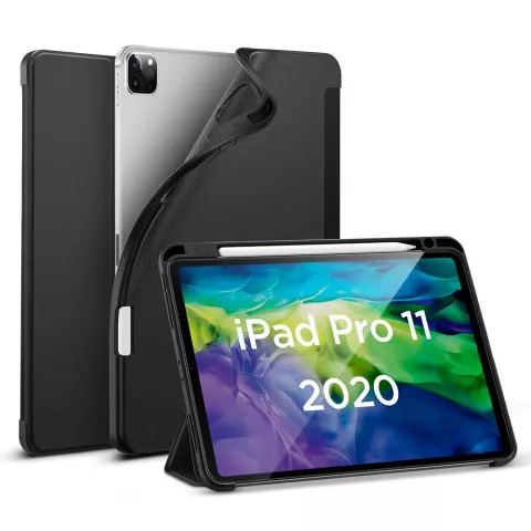 &Eacute;tui flexible en TPU et similicuir ESR Rebound pour iPad Pro 11 (2018 2020 2021 2022) - Noir