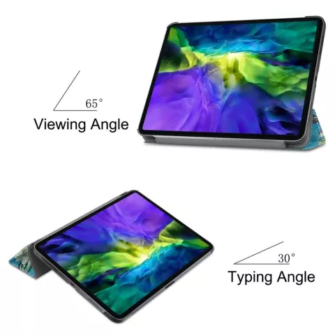&Eacute;tui en similicuir trois volets Just in Case pour iPad Pro 11 (2018 2020 2021 2022) - Bleu et noir