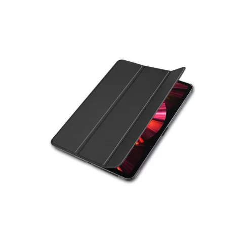 Just in Case Smart Tri-Fold Faux Leather Cover compatible avec iPad Pro 11 (2018 2020 2021 2022) - noir