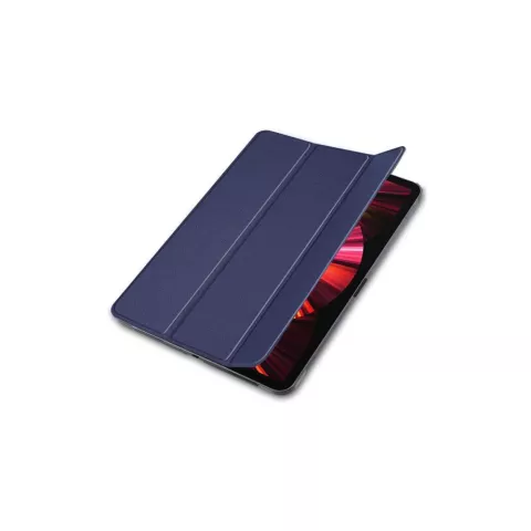 Just in Case Smart Tri-Fold Faux Leather Cover compatible avec iPad Pro 11 (2018 2020 2021 2022) - bleu