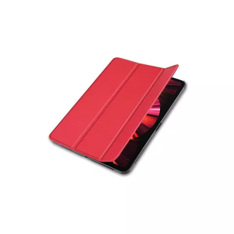 Just in Case Smart Tri-Fold Faux Leather Cover compatible avec iPad Pro 11 (2018 2020 2021 2022) - rouge