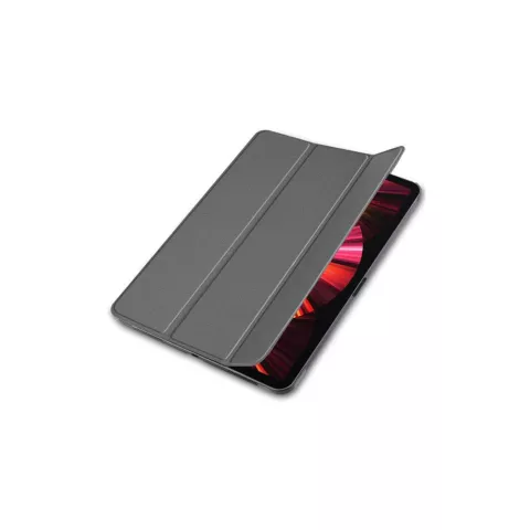 Just in Case Smart Tri-Fold Faux Leather Cover compatible avec iPad Pro 11 (2018 2020 2021 2022) - gris