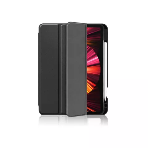 Just in Case Smart Tri-Fold Housse en cuir artificiel compatible avec iPad Pro 11 (2018 2020 2021 2022) - noir