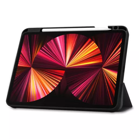 Just in Case Smart Tri-Fold Housse en cuir artificiel compatible avec iPad Pro 11 (2018 2020 2021 2022) - noir