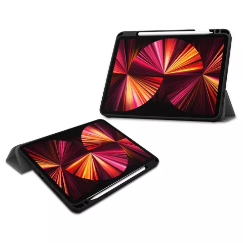 Just in Case Smart Tri-Fold Housse en cuir artificiel compatible avec iPad Pro 11 (2018 2020 2021 2022) - gris