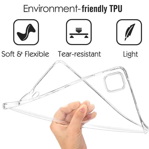 Just in Case Housse en TPU souple compatible avec iPad Pro 11 (2018 2020 2021 2022) - transparente