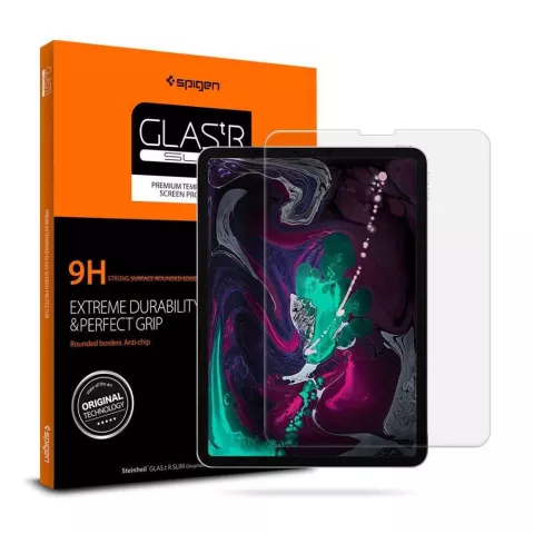 Protection d&#039;&eacute;cran Spigen Glas tR Slim compatible avec iPad Pro 11 (2018 2020 2021 2022) - transparent