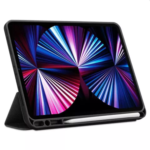 Housse en cuir artificiel Spigen Urban Fit compatible avec iPad Pro 11 (2018 2020 2021 2022) - noir