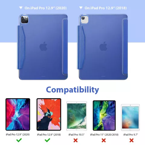 &Eacute;tui de protection couleur ESR Yippee pour iPad Pro 12.9 (2020) - Bleu