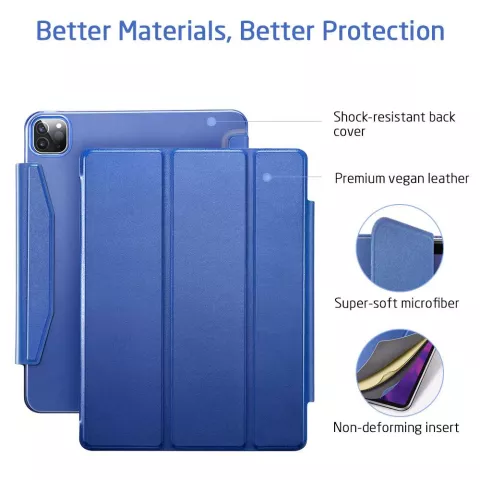 &Eacute;tui de protection couleur ESR Yippee pour iPad Pro 12.9 (2020) - Bleu