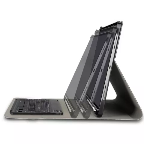 Just in Case Slimline Bluetooth Keyboard QWERTZ Housse en cuir artificiel compatible avec iPad Pro 12.9 (2020) - noir