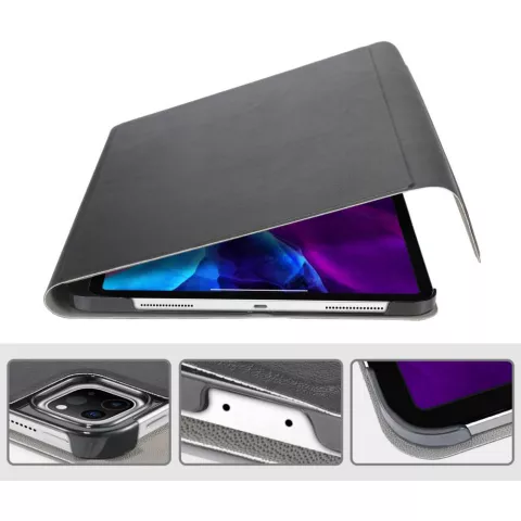 Just in Case Slimline Bluetooth Keyboard AZERTY Housse en cuir artificiel compatible avec iPad Pro 12.9 (2020) - noir