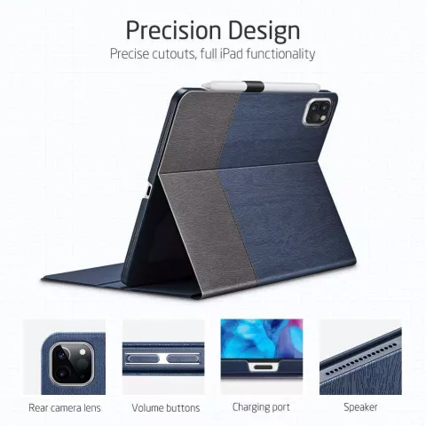 &Eacute;tui Urban Premium ESR pour iPad Pro 12.9 (2021 2022) - Bleu