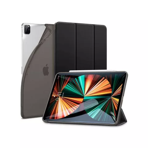Housse ESR Rebound en TPU et cuir artificiel compatible avec iPad Pro 12.9 (2021 2022) - noir
