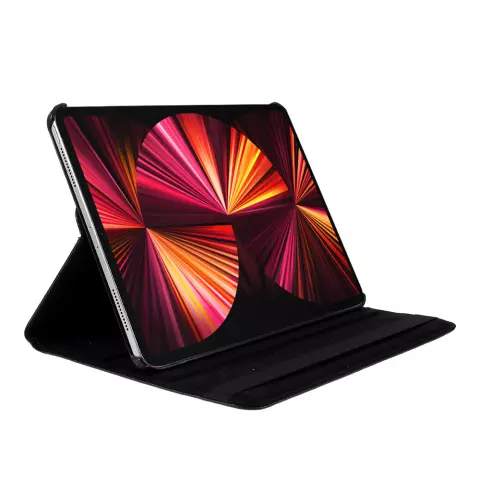 Just in Case Rotating 360 Housse en cuir artificiel compatible avec iPad Pro 12.9 (2021 2022) - noir