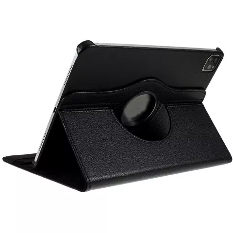 Just in Case Rotating 360 Housse en cuir artificiel compatible avec iPad Pro 12.9 (2021 2022) - noir