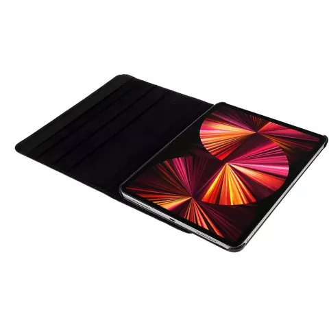 Just in Case Rotating 360 Housse en cuir artificiel compatible avec iPad Pro 12.9 (2021 2022) - noir