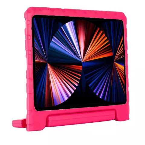 Just in Case Kids Case Stand Housse EVA compatible avec iPad Pro 12.9 (2018 2020 2021 2022) - rose