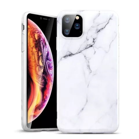 Coque ESR Marble TPU Marble pour iPhone 11 Pro - Blanc