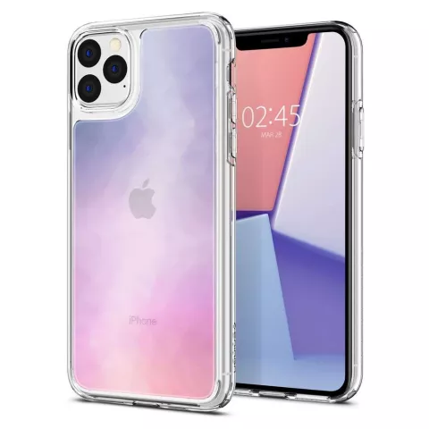 Spigen Hybrid Quartz TPU avec &eacute;tui &agrave; Air Cushion pour iPhone 11 Pro - Violet transparent