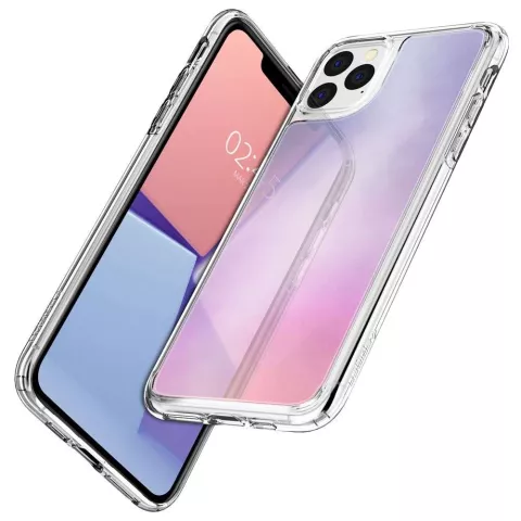Spigen Hybrid Quartz TPU avec Air Cushion compatible avec iPhone 11 Pro - violet transparent