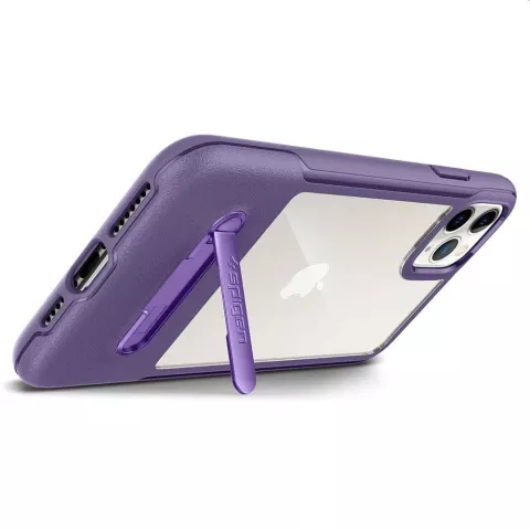 &Eacute;tui Spigen Slim Armor PU Air Cushion pour iPhone 11 Pro - Violet