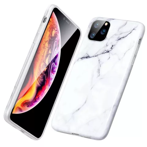 Coque ESR Marble TPU Marble pour iPhone 11 Pro Max - Blanc