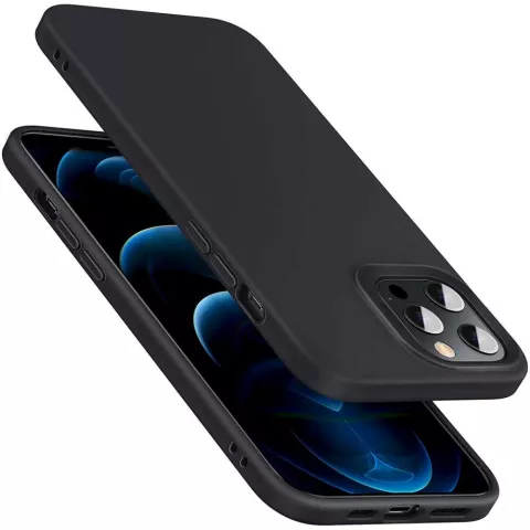 &Eacute;tui en similicuir en silicone lisse ESR pour iPhone 12 Pro Max - Noir