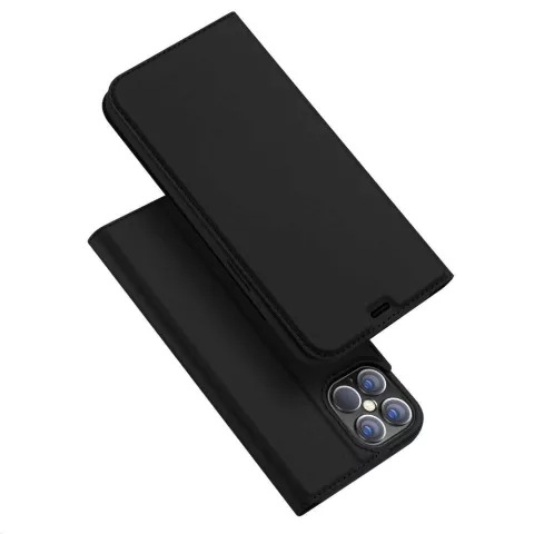 &Eacute;tui portefeuille en similicuir DUX DUCIS Slimline pour iPhone 12 Pro Max - Noir
